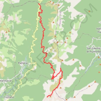 Itinéraire GR20 sud Usciolu Verde, distance, dénivelé, altitude, carte, profil, trace GPS