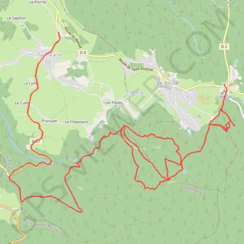 Itinéraire Le Bessat - Tarentaise, distance, dénivelé, altitude, carte, profil, trace GPS