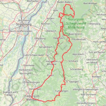Itinéraire Tour Foresta Nera - D2, distance, dénivelé, altitude, carte, profil, trace GPS