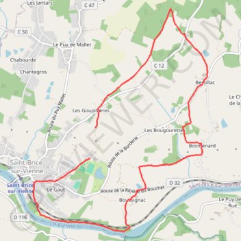 Itinéraire Randonnée à Saint-Brice, distance, dénivelé, altitude, carte, profil, trace GPS