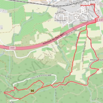 Itinéraire Barbaira-Miramont-7,4km, distance, dénivelé, altitude, carte, profil, trace GPS