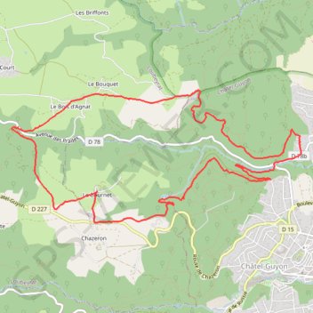 Itinéraire Les Grosliers - Le Bournet, distance, dénivelé, altitude, carte, profil, trace GPS