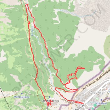 Itinéraire Pique nique Montgenèvre, distance, dénivelé, altitude, carte, profil, trace GPS