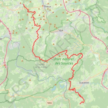 Itinéraire Wanne - Banneux, distance, dénivelé, altitude, carte, profil, trace GPS