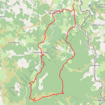 Itinéraire Langogne La Gardille-20560255, distance, dénivelé, altitude, carte, profil, trace GPS