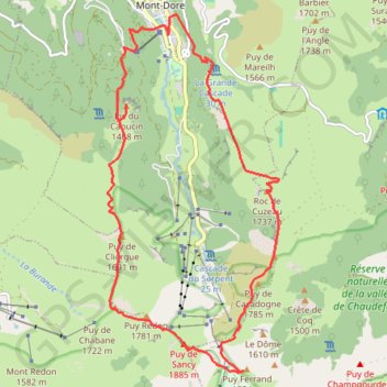 Itinéraire Puy du sancy, distance, dénivelé, altitude, carte, profil, trace GPS