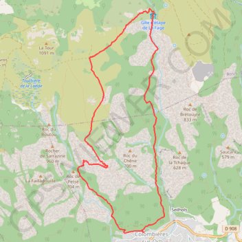 Itinéraire Gorges de Colombières, distance, dénivelé, altitude, carte, profil, trace GPS