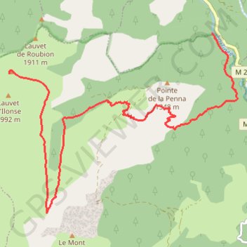 Itinéraire MTB Roubion Tinée, distance, dénivelé, altitude, carte, profil, trace GPS