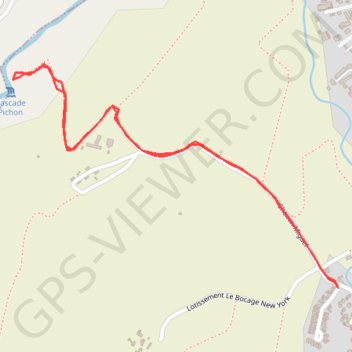 Itinéraire Balade cascade Pichon (Réunion), distance, dénivelé, altitude, carte, profil, trace GPS