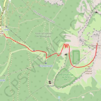 Itinéraire 2015-02-22T15:28:01Z, distance, dénivelé, altitude, carte, profil, trace GPS