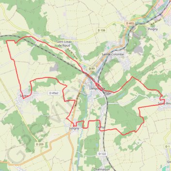 Itinéraire Boucle à partir de Longueville, distance, dénivelé, altitude, carte, profil, trace GPS