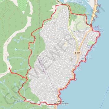 Itinéraire Saint-Aygulf - Bord de mer, distance, dénivelé, altitude, carte, profil, trace GPS