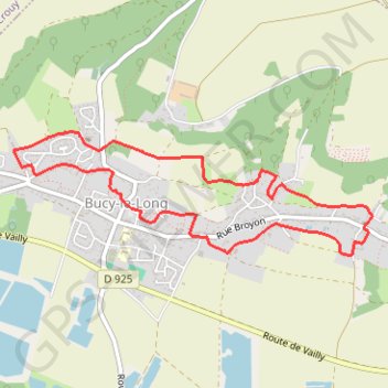 Itinéraire Geocaching à Bucy-le-Long, distance, dénivelé, altitude, carte, profil, trace GPS