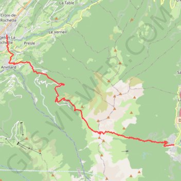 Itinéraire De Saint-Rémy-en-Maurienne à la Rochette, distance, dénivelé, altitude, carte, profil, trace GPS