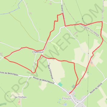 Itinéraire Circuit de la vallée du Chevireuil - Floyon, distance, dénivelé, altitude, carte, profil, trace GPS