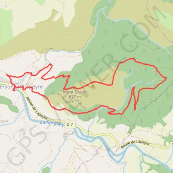 Itinéraire Le Mont Grand en boucle depuis Versols, distance, dénivelé, altitude, carte, profil, trace GPS