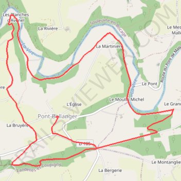 Itinéraire pedestre, distance, dénivelé, altitude, carte, profil, trace GPS