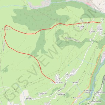 Itinéraire Vaugelaz, distance, dénivelé, altitude, carte, profil, trace GPS