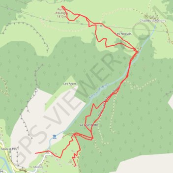 Itinéraire Pointe d'Autigny, distance, dénivelé, altitude, carte, profil, trace GPS