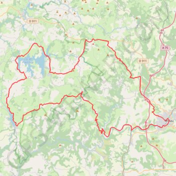 Itinéraire Les lacs du Lévezou, distance, dénivelé, altitude, carte, profil, trace GPS