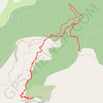 Itinéraire 2024 05 03 - touet sur var sentier du facteur granges de saucias pix, distance, dénivelé, altitude, carte, profil, trace GPS