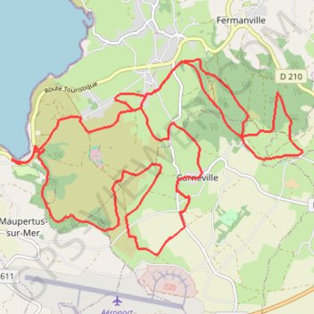 Itinéraire Le Brick à brack des Haguards - Tourlaville, distance, dénivelé, altitude, carte, profil, trace GPS