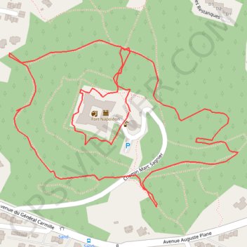 Itinéraire La Seyne - Fort Napoléon, distance, dénivelé, altitude, carte, profil, trace GPS