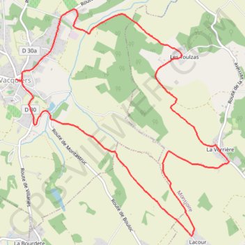 Itinéraire De Vacquiers à la Verrière, distance, dénivelé, altitude, carte, profil, trace GPS