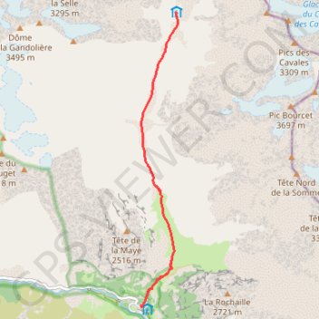 Itinéraire Refuge du chatelleret, distance, dénivelé, altitude, carte, profil, trace GPS