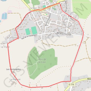 Itinéraire circuit lassy, distance, dénivelé, altitude, carte, profil, trace GPS