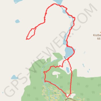 Itinéraire Kvitfors+Baken(702m), distance, dénivelé, altitude, carte, profil, trace GPS
