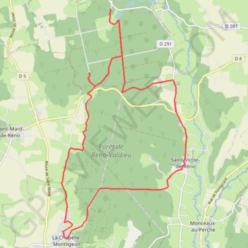 Itinéraire Attelage - Forêt et Panoramas - forêt de Réno-Valdieu, distance, dénivelé, altitude, carte, profil, trace GPS