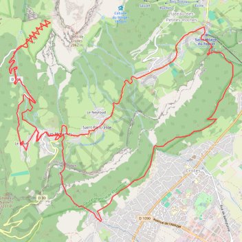 Itinéraire Plateau des Petites Roches, distance, dénivelé, altitude, carte, profil, trace GPS