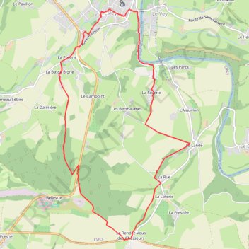 Itinéraire Clécy et ses villages, distance, dénivelé, altitude, carte, profil, trace GPS