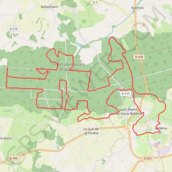 Itinéraire Rando de Bellême, distance, dénivelé, altitude, carte, profil, trace GPS
