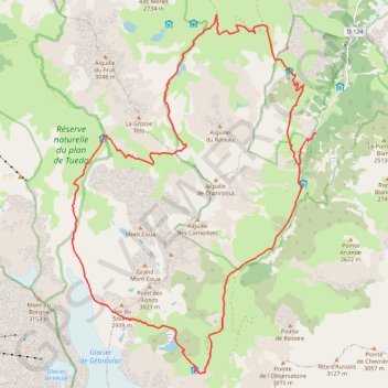 Itinéraire trace, distance, dénivelé, altitude, carte, profil, trace GPS
