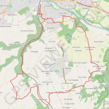 Itinéraire Autour de Ploubezre, distance, dénivelé, altitude, carte, profil, trace GPS