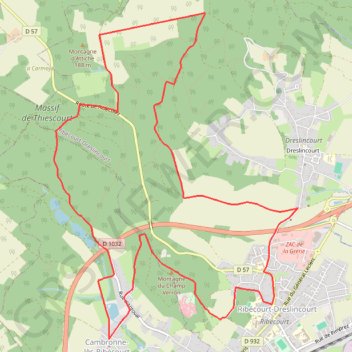 Itinéraire Ribécourt Dreslincourt - Boucle de la Montagne d'Attiche, distance, dénivelé, altitude, carte, profil, trace GPS
