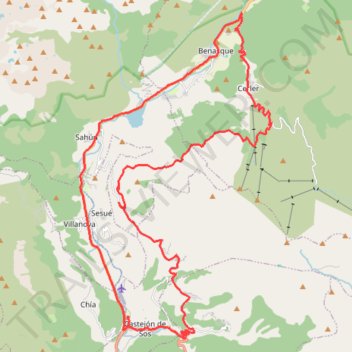 Itinéraire Castejón-benasque-cerler-castejon, distance, dénivelé, altitude, carte, profil, trace GPS