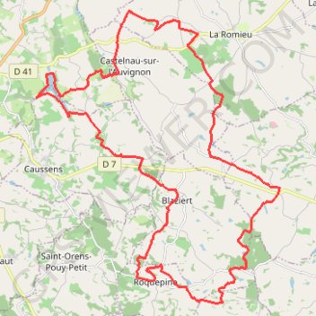 Itinéraire Rando Roquepine, distance, dénivelé, altitude, carte, profil, trace GPS