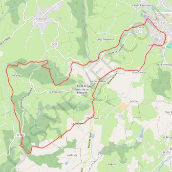 Itinéraire Montagnes du Matin - Panissières, distance, dénivelé, altitude, carte, profil, trace GPS
