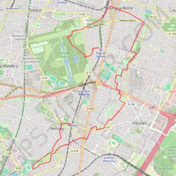 Itinéraire Au fil de la Bièvre, distance, dénivelé, altitude, carte, profil, trace GPS