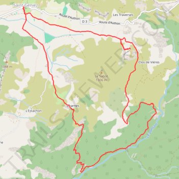 Itinéraire Tour de Dromon (Jabron), distance, dénivelé, altitude, carte, profil, trace GPS