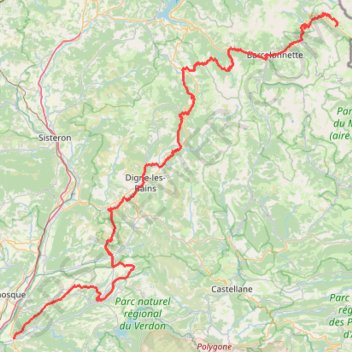 Itinéraire [Itinéraire] La Routo (GR 69), dans les pas de la Transhumance, distance, dénivelé, altitude, carte, profil, trace GPS
