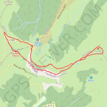 Itinéraire Rando bivouac au Puy Mary, distance, dénivelé, altitude, carte, profil, trace GPS