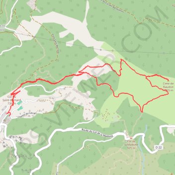 Itinéraire Cime de Baudon, distance, dénivelé, altitude, carte, profil, trace GPS