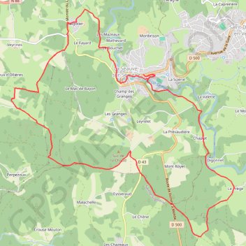 Itinéraire Autour de la seauve, distance, dénivelé, altitude, carte, profil, trace GPS