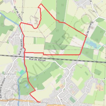 Itinéraire Randonnée autour de Chéreng, distance, dénivelé, altitude, carte, profil, trace GPS