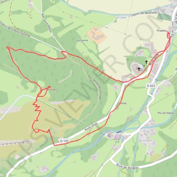 Itinéraire Caubarol - Arrens-Marsous, distance, dénivelé, altitude, carte, profil, trace GPS