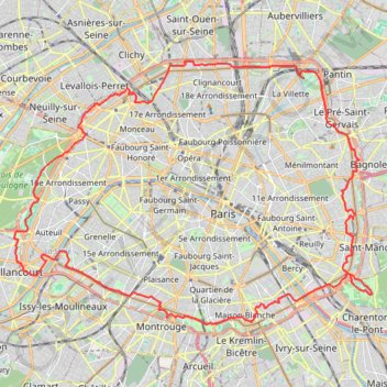 Itinéraire 92-143, distance, dénivelé, altitude, carte, profil, trace GPS